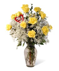 Valentine's Yellow Roses - Long Stemmed