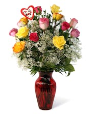 Valentine's Bright Roses - Garden or Long Stemmed