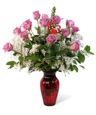 Valentine's Lavender Roses - Long Stemmed