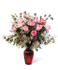 Valentine's Pink Roses - Garden or Long Stemmed