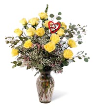 Valentine's Yellow Roses - Long Stemmed