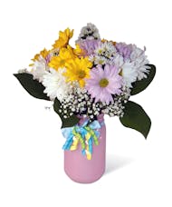 Small Mason Jar with Deluxe Flowers
