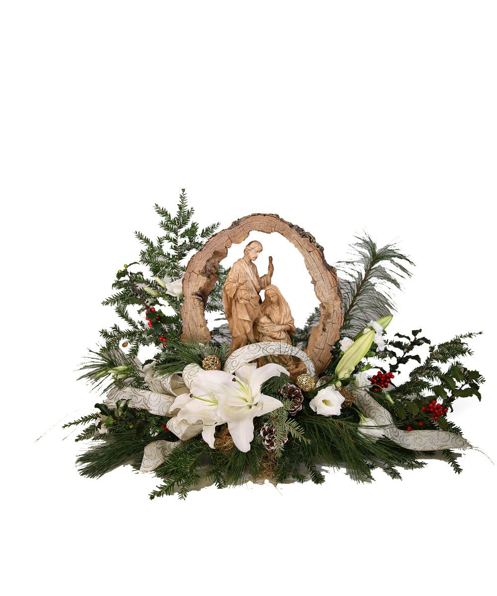 Nativity Scene Centerpiece Flowers Neubauer's Flowers