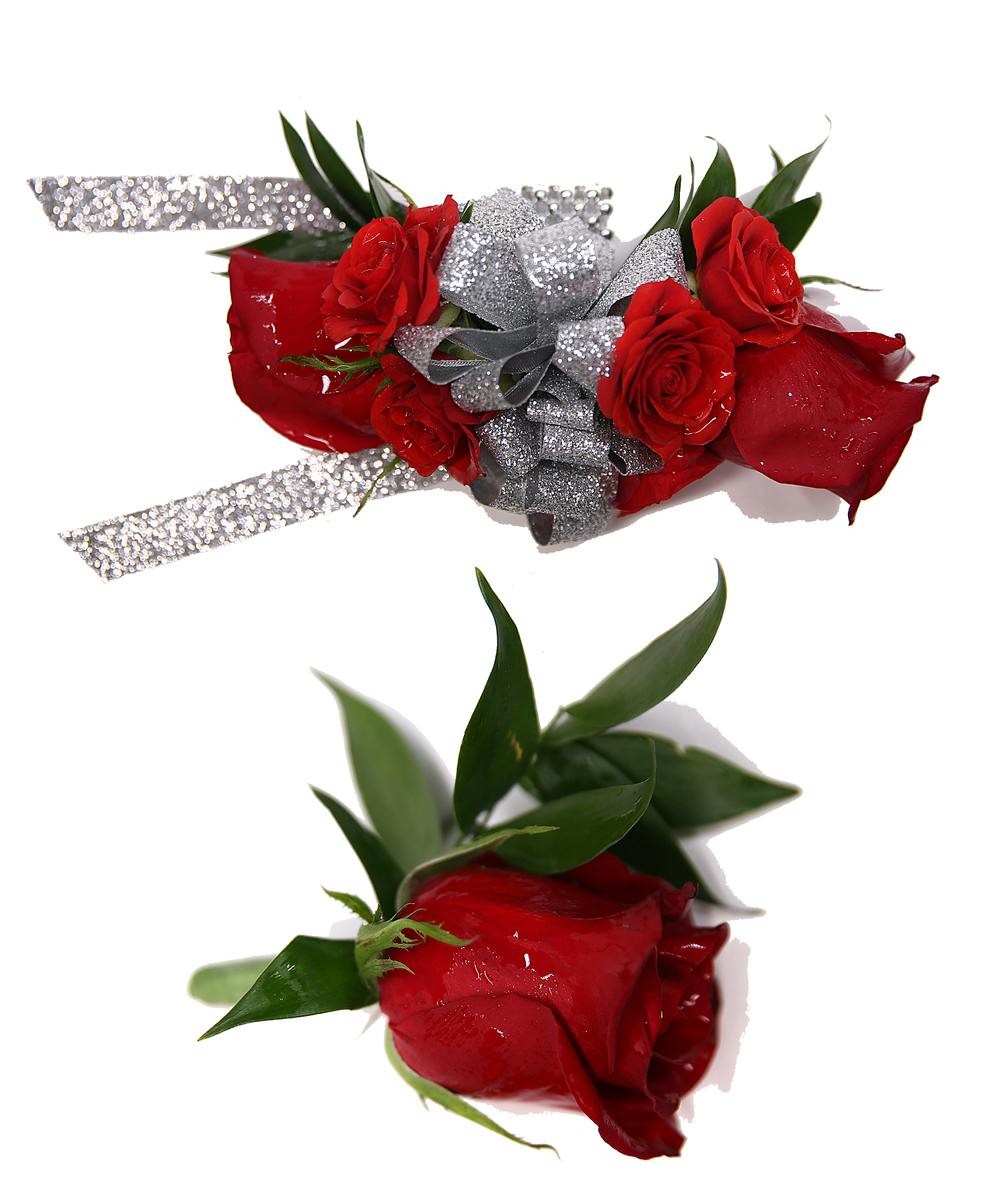 red rose wrist corsage