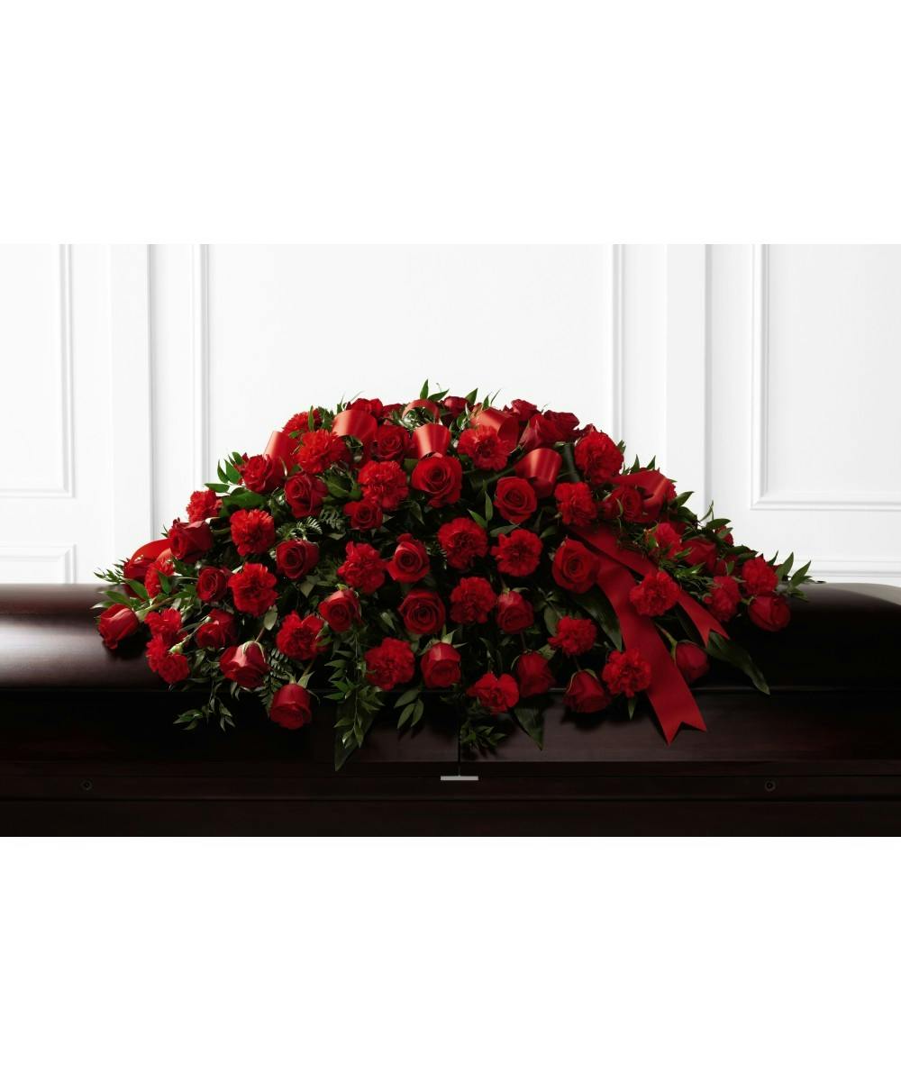 Dearly Departed Casket Spray Uniontown Funeral Floral Delivery (PA