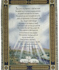 23rd Psalm - Sheep Memorial Throw