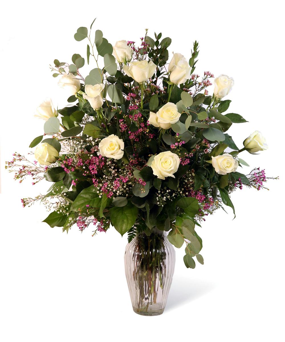 White Dozen Roses Neubauer's Flowers Uniontown (PA)