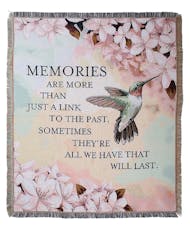 Memories Hummingbird Memorial Throw